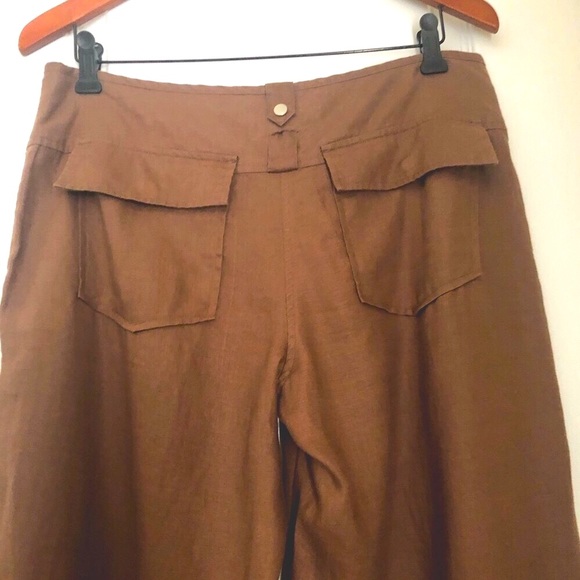 VACATION PANTS.100% linen European pants with wide pant legs. Great fit &quality - Picture 5 of 6